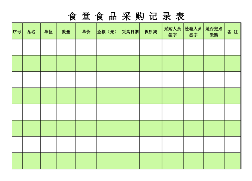 采購記錄表